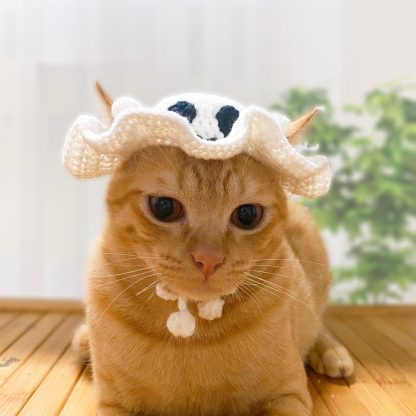 Cat Ghost Hat Pet Halloween Costume - Image 3