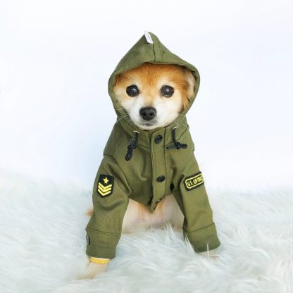 Dog Military Hooded Jacket - Image 5