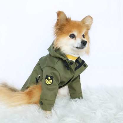 Dog Military Hooded Jacket - Image 2