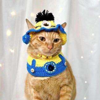Minions Cat Hat and Scarf Set