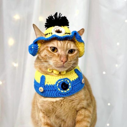 Minions Cat Hat and Scarf Set