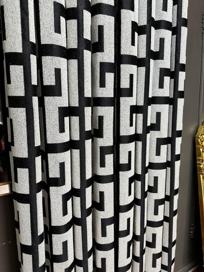 Artistic geometric jacquard blackout curtains - Image 5