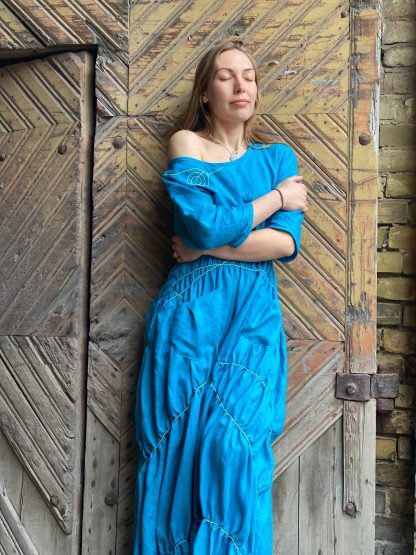 Retro off-shoulder dress - Image 7