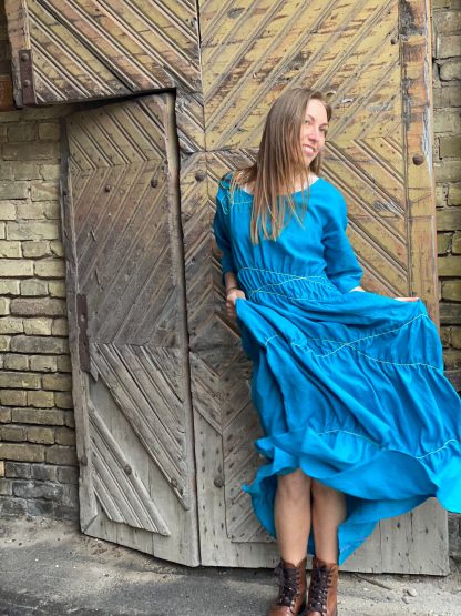 Retro off-shoulder dress - Image 6