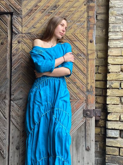 Retro off-shoulder dress - Image 2