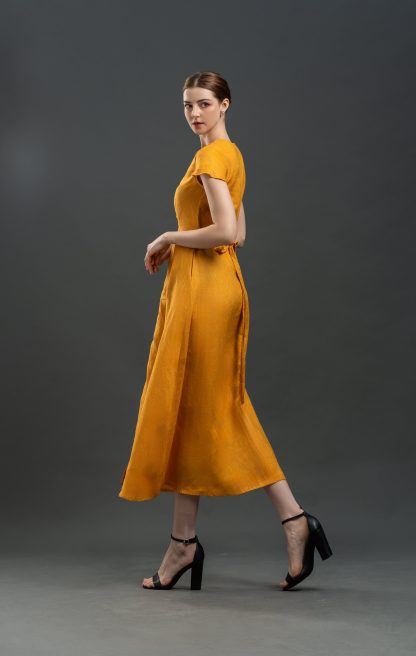 Ginger V-neck Slit Dress - Image 2