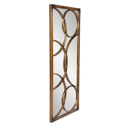 Metal frame decorative rectangular wall mirror - Image 3