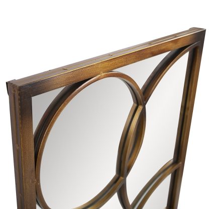 Metal frame decorative rectangular wall mirror - Image 4