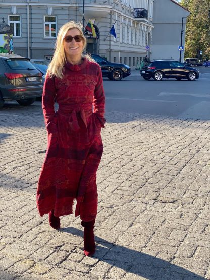 Vintage paisley tie dress - Image 4