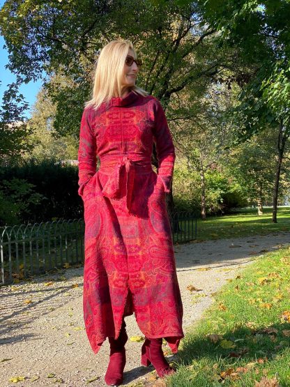 Vintage paisley tie dress