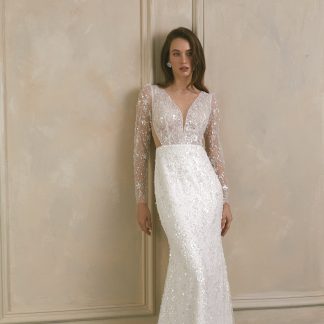 Unique Floral Lace Mermaid Wedding Dress