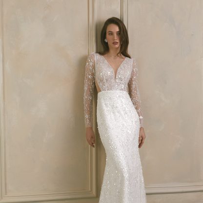 Unique Floral Lace Mermaid Wedding Dress