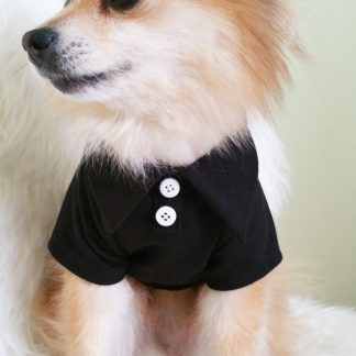 Pet Simple Style Solid Color Button Top
