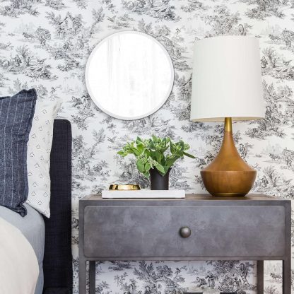 Frameless silver round wall mirror - Image 8