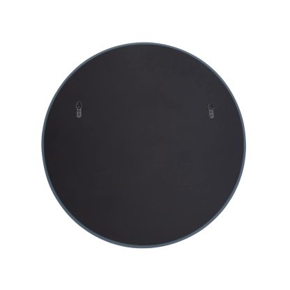 Frameless silver round wall mirror - Image 4