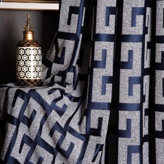 Artistic jacquard blackout curtains