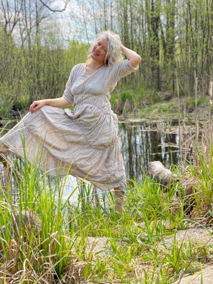 Forest style linen dress - Image 4