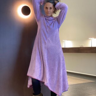 Slouchy Hooded Plush Dress