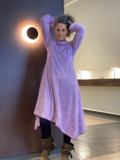 Slouchy Hooded Plush Dress
