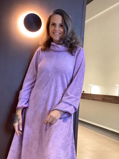 Slouchy Hooded Plush Dress - Image 6