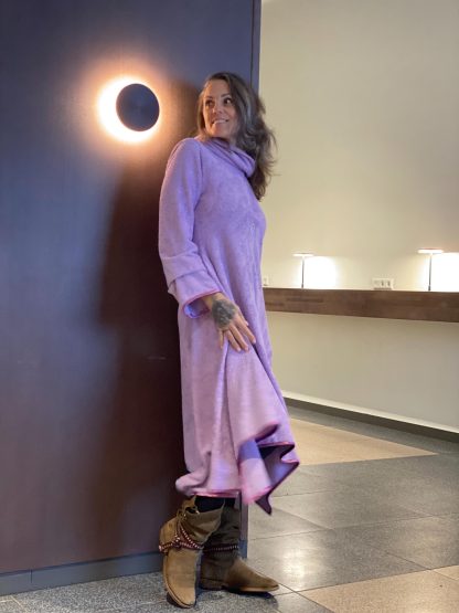 Slouchy Hooded Plush Dress - Image 5