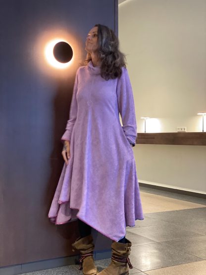Slouchy Hooded Plush Dress - Image 4