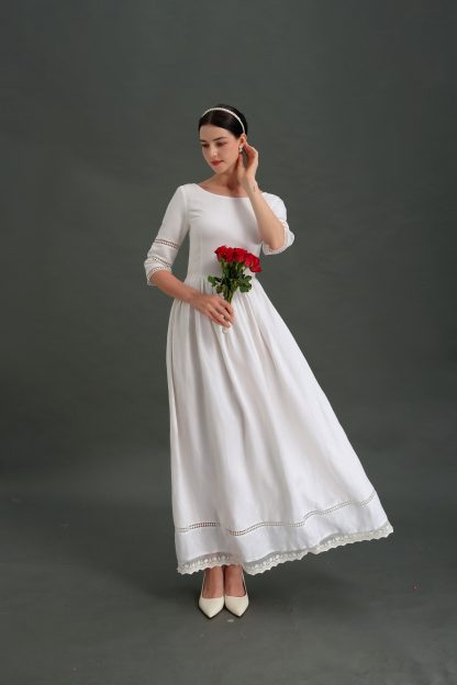 Vintage Linen Dress - Image 7