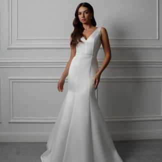 Backless Mermaid Satin Gown