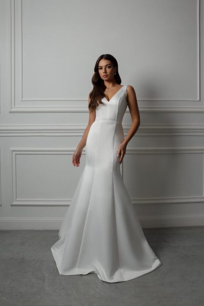 Backless Mermaid Satin Gown