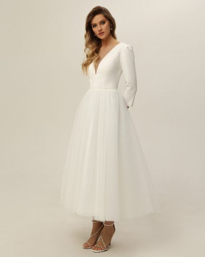 Vintage mid-length wedding dress