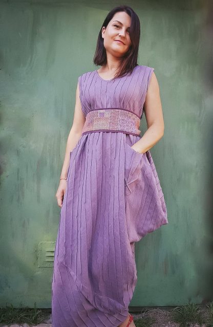 Pleated sleeveless dress - Image 4