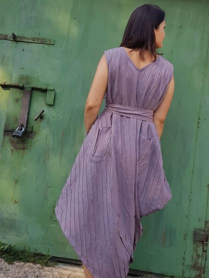 Pleated sleeveless dress - Image 5