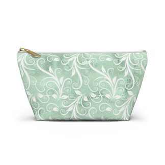 Green mint pattern  cosmetic bag