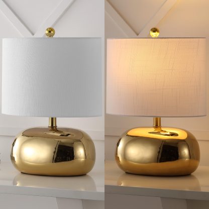 Mid-Century Ornate Ceramic LED Table Lamp - Image 5