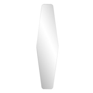 Frameless silver wall mounted vanity mirror