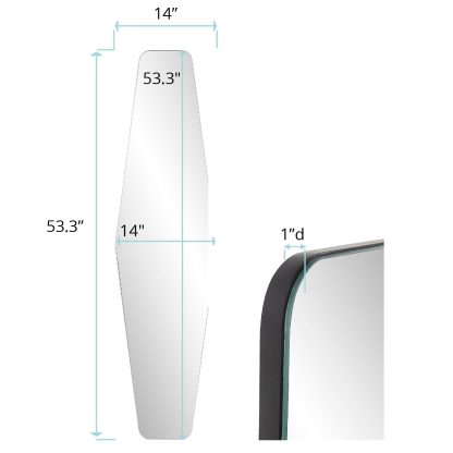 Frameless silver wall mounted vanity mirror - Image 2