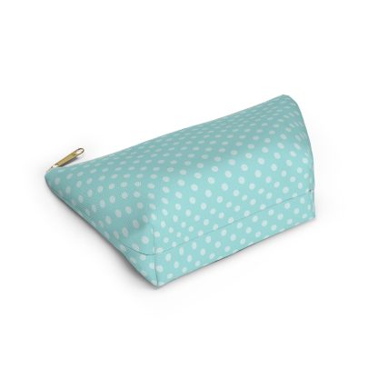 Blue polka dot pattern cosmetic bag - Image 3