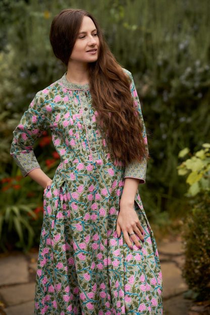 Ladies Elegant Printed Dress - Image 3