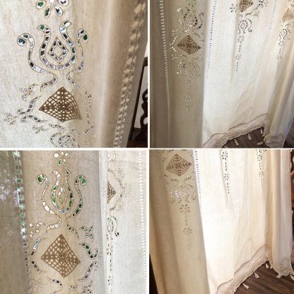Handmade vintage cotton curtains - Image 6