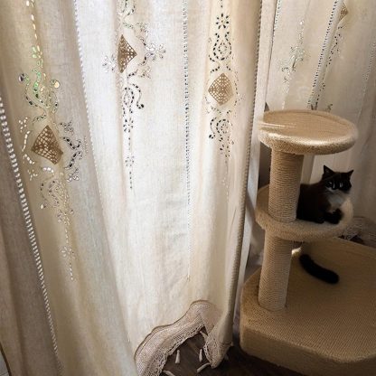 Handmade vintage cotton curtains - Image 5