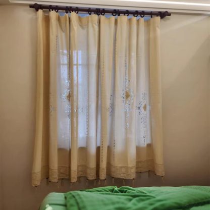 Handmade vintage cotton curtains - Image 3