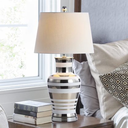 Striped Iron Classic Modern LED Table Lamp - Image 6