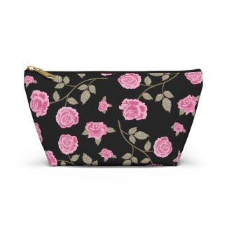 Midnight Rose Pattern Cosmetic Bag