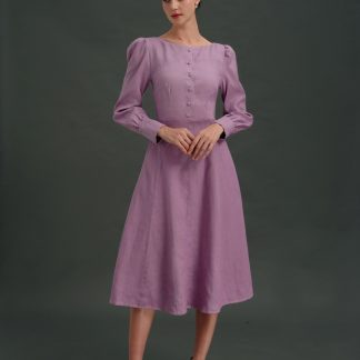 French Elegant Lavender Dress