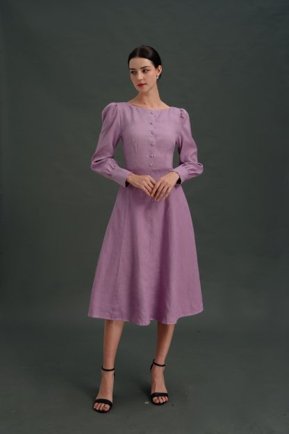 French Elegant Lavender Dress