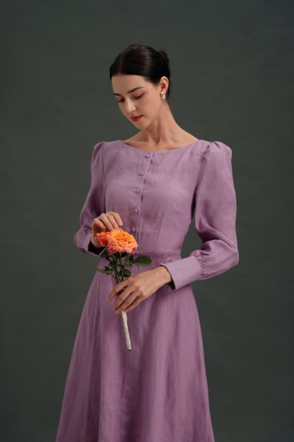 French Elegant Lavender Dress - Image 2