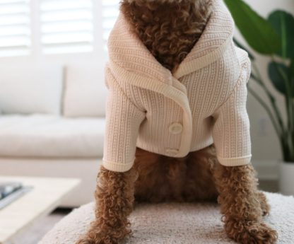 Pet Light Pink Shawl Collar Cardigan - Image 3