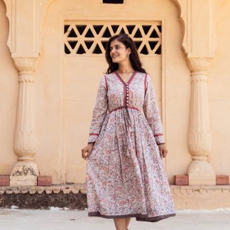 Floral waist dress