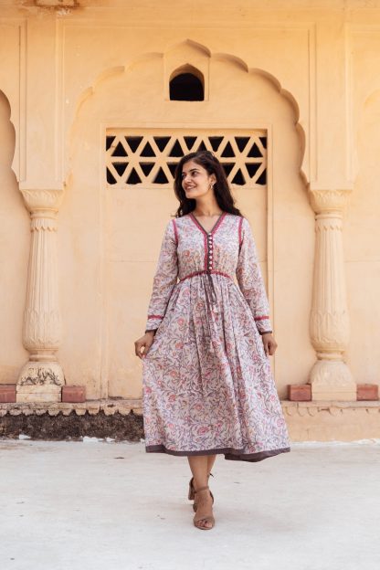 Floral waist dress