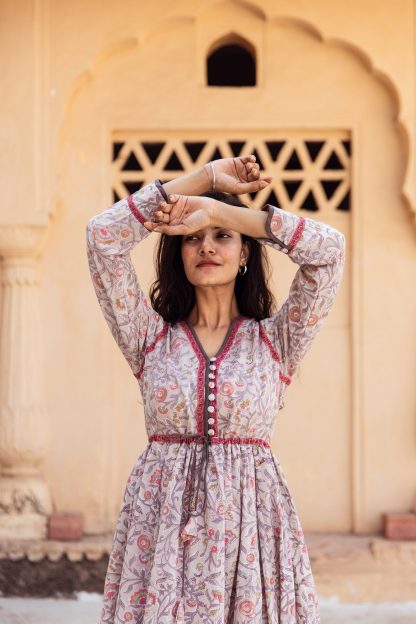 Floral waist dress - Image 2
